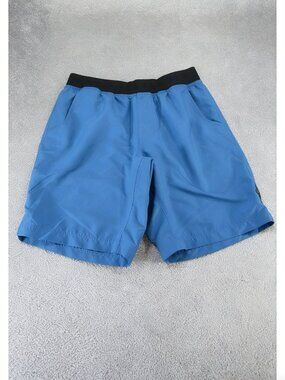Prana Shorts Mens Medium Blue Lightweight Linerless Gym Workout *Stain